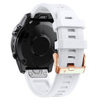 20mm Rose Gold Buckle Silicone Strap, For Garmin Fenix 7S, For Garmin Fenix 6S, For Garmin Fenix 6S Pro, For Garmin Fenix 5S, For Garmin Fenix 5S Plus