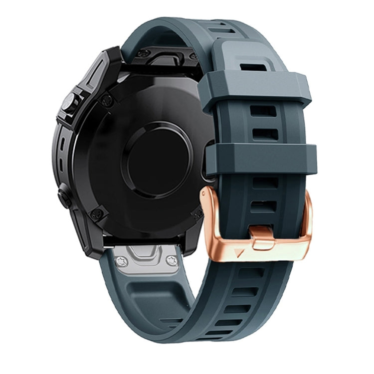 20mm Rose Gold Buckle Silicone Strap, For Garmin Fenix 7S, For Garmin Fenix 6S, For Garmin Fenix 6S Pro, For Garmin Fenix 5S, For Garmin Fenix 5S Plus