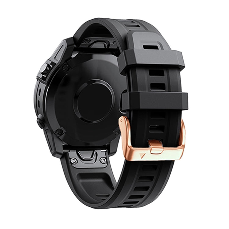 20mm Rose Gold Buckle Silicone Strap, For Garmin Fenix 7S, For Garmin Fenix 6S, For Garmin Fenix 6S Pro, For Garmin Fenix 5S, For Garmin Fenix 5S Plus
