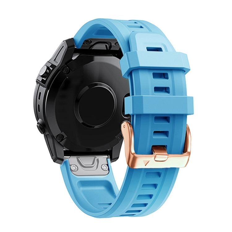 20mm Rose Gold Buckle Silicone Strap, For Garmin Fenix 7S, For Garmin Fenix 6S, For Garmin Fenix 6S Pro, For Garmin Fenix 5S, For Garmin Fenix 5S Plus