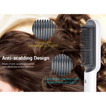 K-SKIN KD380 ヘアストレートナー 電気ストレートヘアカーラー コームブラシ PTC加熱 セラミックストレートヘアブラシ、UKプラグ、ブラック、UKプラグ、ホワイト、EUプラグ、ブラック、EUプラグ、ホワイト