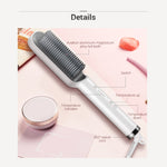 K-SKIN KD380 ヘアストレートナー 電気ストレートヘアカーラー コームブラシ PTC加熱 セラミックストレートヘアブラシ、UKプラグ、ブラック、UKプラグ、ホワイト、EUプラグ、ブラック、EUプラグ、ホワイト