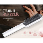 K-SKIN KD380 ヘアストレートナー 電気ストレートヘアカーラー コームブラシ PTC加熱 セラミックストレートヘアブラシ、UKプラグ、ブラック、UKプラグ、ホワイト、EUプラグ、ブラック、EUプラグ、ホワイト