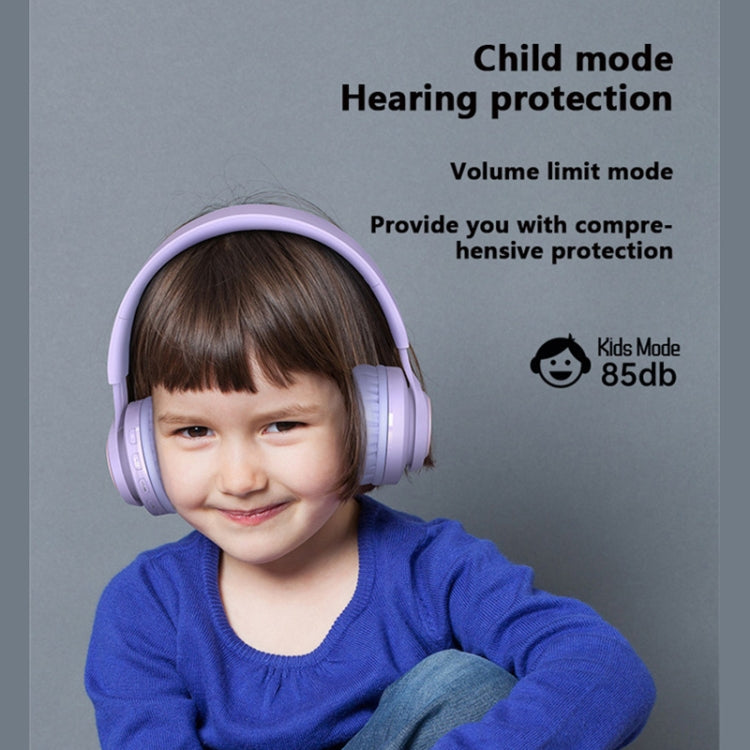 BT06C+ 子供用 ヘッドマウント かわいい ワイヤレス Bluetooth ヘッドセット マイク＆LEDライト付き
