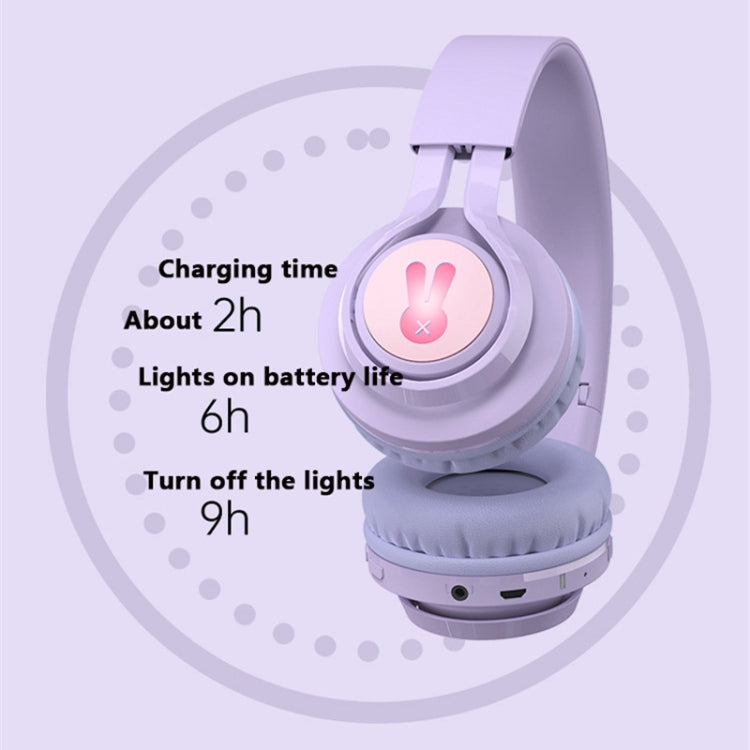 BT06C+ 子供用 ヘッドマウント かわいい ワイヤレス Bluetooth ヘッドセット マイク＆LEDライト付き