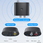 BT-B36 Bluetooth 5.1 オーディオレシーバー TV用光ファイバー同軸デジタル→アナログコンバーター