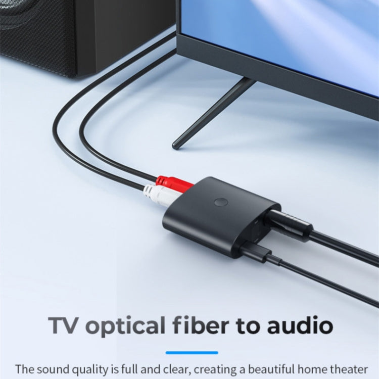 BT-B36 Bluetooth 5.1 オーディオレシーバー TV用光ファイバー同軸デジタル→アナログコンバーター