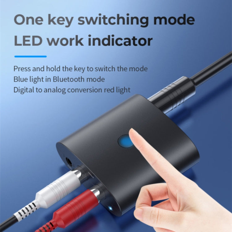 BT-B36 Bluetooth 5.1 オーディオレシーバー TV用光ファイバー同軸デジタル→アナログコンバーター