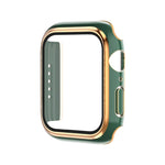 電気めっき二色PC+強化ガラスフィルムウォッチケース、Apple Watch Series 9 / 8 / 7 45mm用、Apple Watch Series 6/5/4/SE 44mm用