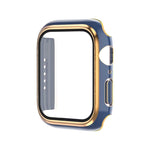 電気めっき二色PC+強化ガラスフィルムウォッチケース、Apple Watch Series 9 / 8 / 7 45mm用、Apple Watch Series 6/5/4/SE 44mm用