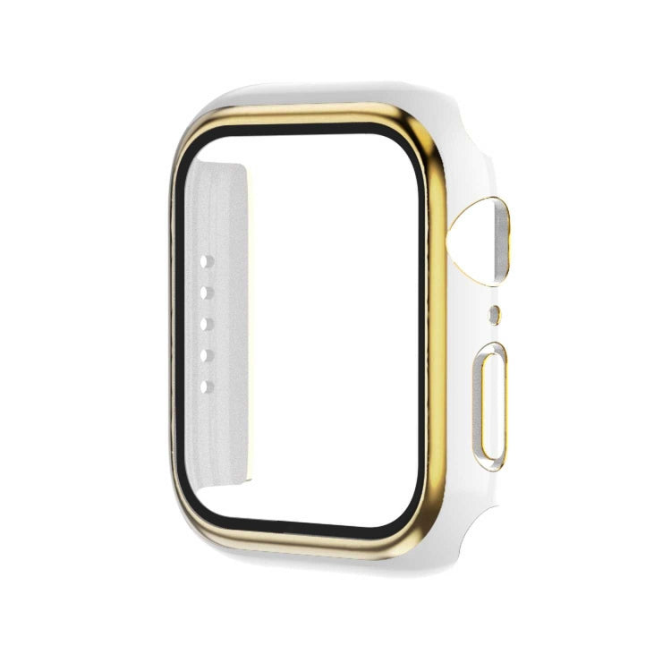 電気めっき二色PC+強化ガラスフィルムウォッチケース、Apple Watch Series 3/2/1 42mm用、Apple Watch Series 9 / 8 / 7 41mm用
