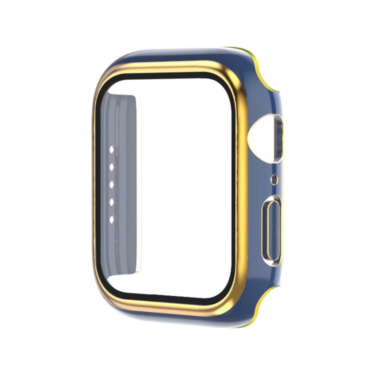 電気めっき二色PC+強化ガラスフィルムウォッチケース、Apple Watch Series 3/2/1 42mm用、Apple Watch Series 9 / 8 / 7 41mm用