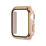 電気めっき二色PC+強化ガラスフィルムウォッチケース、Apple Watch Series 3/2/1 42mm用、Apple Watch Series 9 / 8 / 7 41mm用