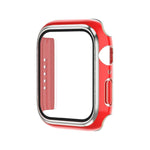 電気めっき二色PC+強化ガラスフィルムウォッチケース、Apple Watch Series 3/2/1 42mm用、Apple Watch Series 9 / 8 / 7 41mm用