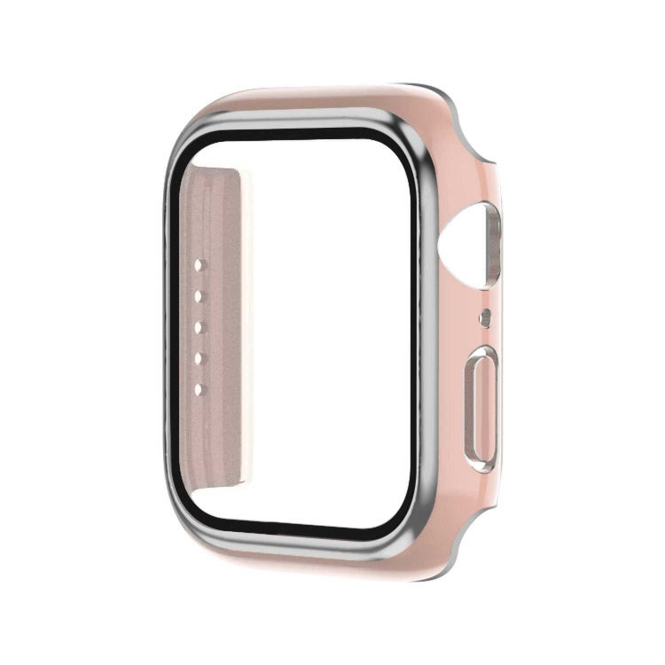 電気めっき二色PC+強化ガラスフィルムウォッチケース、Apple Watch Series 3/2/1 42mm用、Apple Watch Series 9 / 8 / 7 41mm用