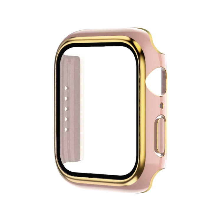 電気めっき二色PC+強化ガラスフィルムウォッチケース、Apple Watch Series 3/2/1 42mm用、Apple Watch Series 9 / 8 / 7 41mm用