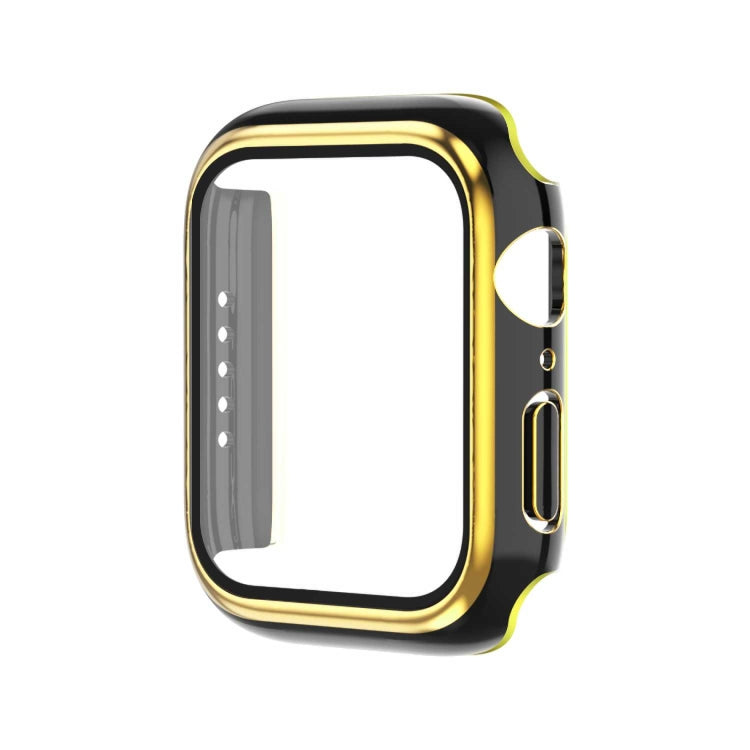 電気めっき二色PC+強化ガラスフィルムウォッチケース、Apple Watch Series 3/2/1 42mm用、Apple Watch Series 9 / 8 / 7 41mm用