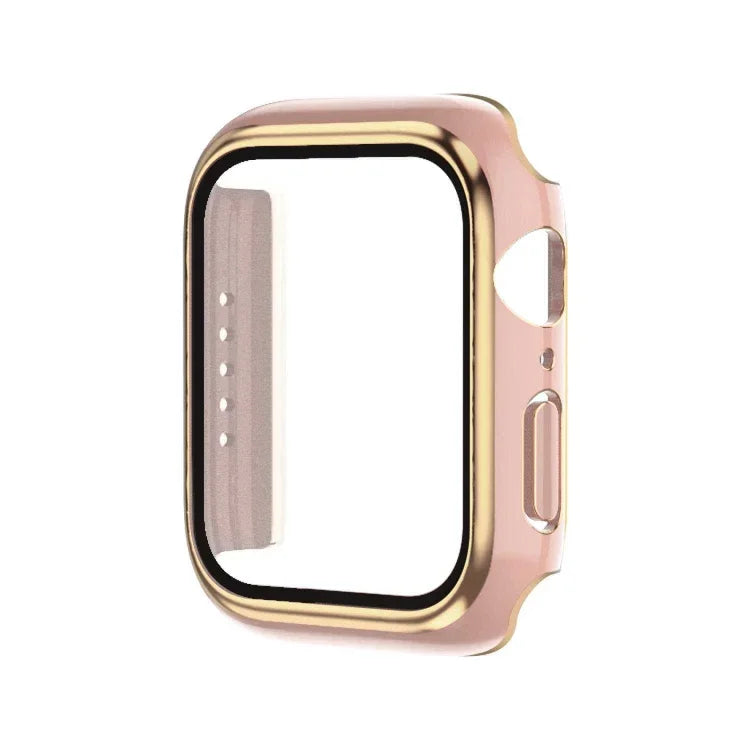 電気めっき二色PC+強化フィルムウォッチケース、Apple Watch Series 6/5/4/SE 40mm用、Apple Watch Series 3/2/1 38mm用