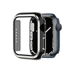電気めっき二色PC+強化フィルムウォッチケース、Apple Watch Series 6/5/4/SE 40mm用、Apple Watch Series 3/2/1 38mm用