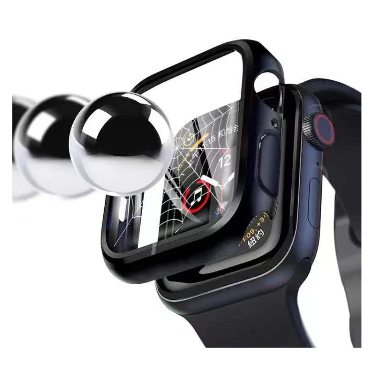 電気めっき二色PC+強化フィルムウォッチケース、Apple Watch Series 6/5/4/SE 40mm用、Apple Watch Series 3/2/1 38mm用