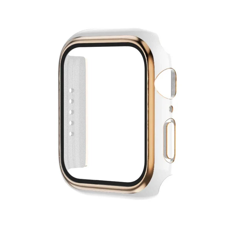電気めっき二色PC+強化フィルムウォッチケース、Apple Watch Series 6/5/4/SE 40mm用、Apple Watch Series 3/2/1 38mm用