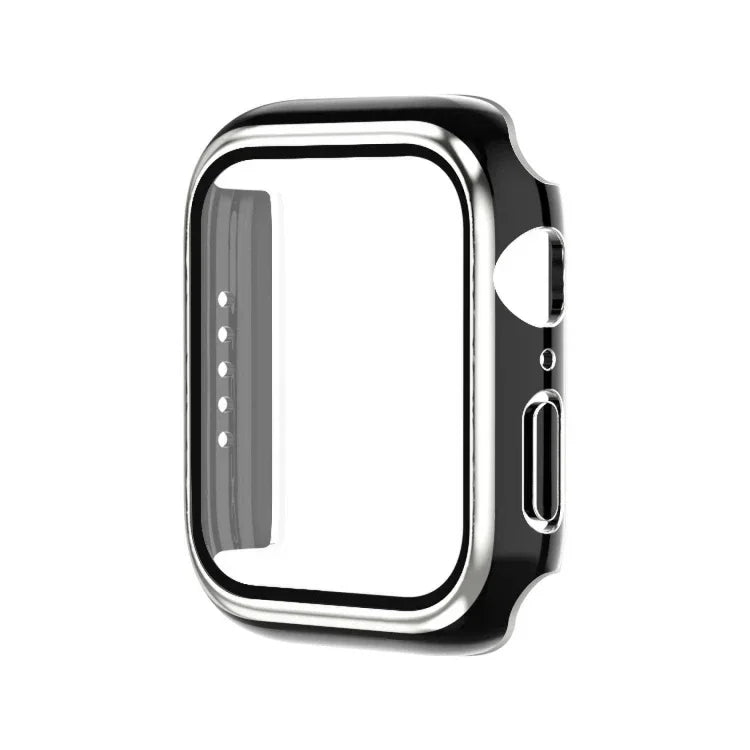 電気めっき二色PC+強化フィルムウォッチケース、Apple Watch Series 6/5/4/SE 40mm用、Apple Watch Series 3/2/1 38mm用