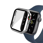 電気めっき モノクロ PC＋強化フィルム ウォッチケース、Apple Watchシリーズ 9 / 8 / 7 45mm用、Apple Watchシリーズ 8 / 7 45mm用、Apple Watchシリーズ 6/5/4/SE 44mm用、Apple Watchシリーズ 3/2/1 42mm用、Apple Watchシリーズ 9 / 8 / 7 41mm用