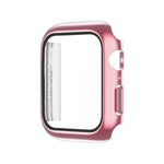 電気めっき モノクロ PC＋強化フィルム ウォッチケース、Apple Watchシリーズ 9 / 8 / 7 45mm用、Apple Watchシリーズ 8 / 7 45mm用、Apple Watchシリーズ 6/5/4/SE 44mm用、Apple Watchシリーズ 3/2/1 42mm用、Apple Watchシリーズ 9 / 8 / 7 41mm用