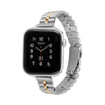 ハーフラウンド三連メタルウォッチバンド、Apple Watch Series 7 45mm / 6&SE&5&4 44mm / 3&2&1 42mm、7 41mm / 6&SE&5&4 40mm / 3&2&1 38mm用