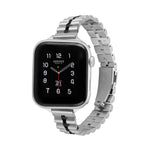 ハーフラウンド三連メタルウォッチバンド、Apple Watch Series 7 45mm / 6&SE&5&4 44mm / 3&2&1 42mm、7 41mm / 6&SE&5&4 40mm / 3&2&1 38mm用