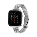 ハーフラウンド三連メタルウォッチバンド、Apple Watch Series 7 45mm / 6&SE&5&4 44mm / 3&2&1 42mm、7 41mm / 6&SE&5&4 40mm / 3&2&1 38mm用