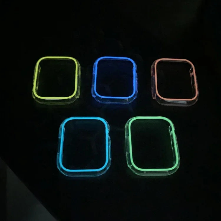 蓄光 ホロー カラフル PCウォッチケース、Apple Watchシリーズ 9 / 8 / 7 45mm用、Apple Watchシリーズ 6/5/4/SE 44mm用、Apple Watchシリーズ 3/2/1 42mm用、Apple Watchシリーズ 9 / 8 / 7 41mm用、Apple Watchシリーズ 6/5/4/SE 40mm用