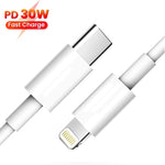 PD30W USB-C / Type-C から 8ピン 急速充電データケーブル iPhoneシリーズ用、1m、1.5m、2m