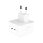 PD 35W デュアルUSB-C / Type-Cポート充電器 iPhone / iPadシリーズ用、EUプラグ、EUプラグ