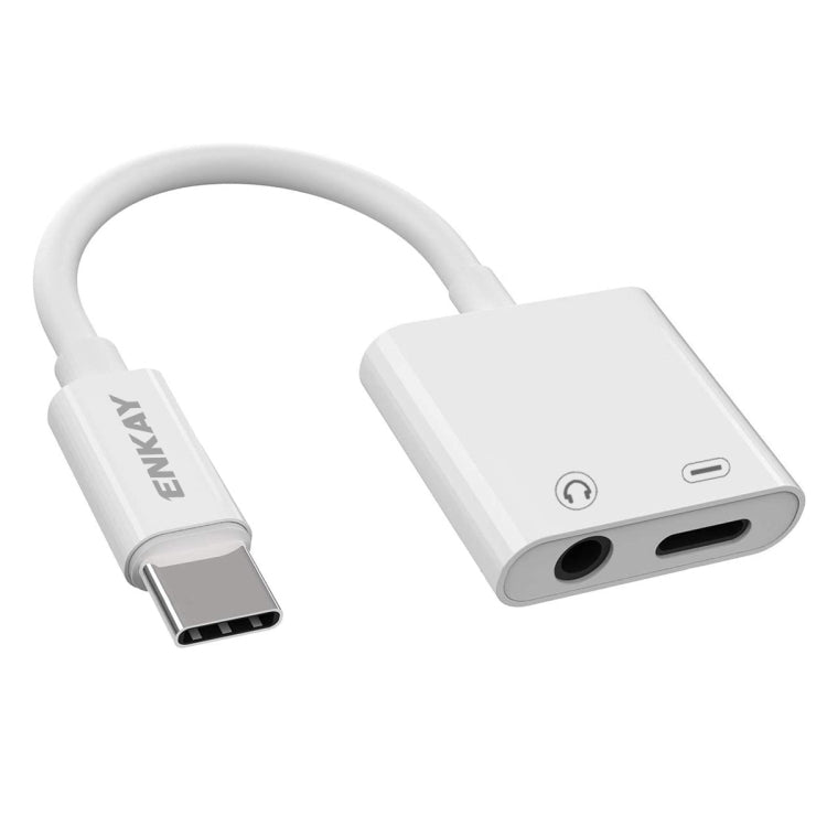 ENKAY ENK-AT106 USB-C / Type-C から 3.5mmオーディオ＋Type-C ヘッドフォン＆充電アダプターデータケーブル