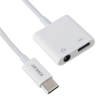 ENKAY ENK-AT106 USB-C / Type-C から 3.5mmオーディオ＋Type-C ヘッドフォン＆充電アダプターデータケーブル