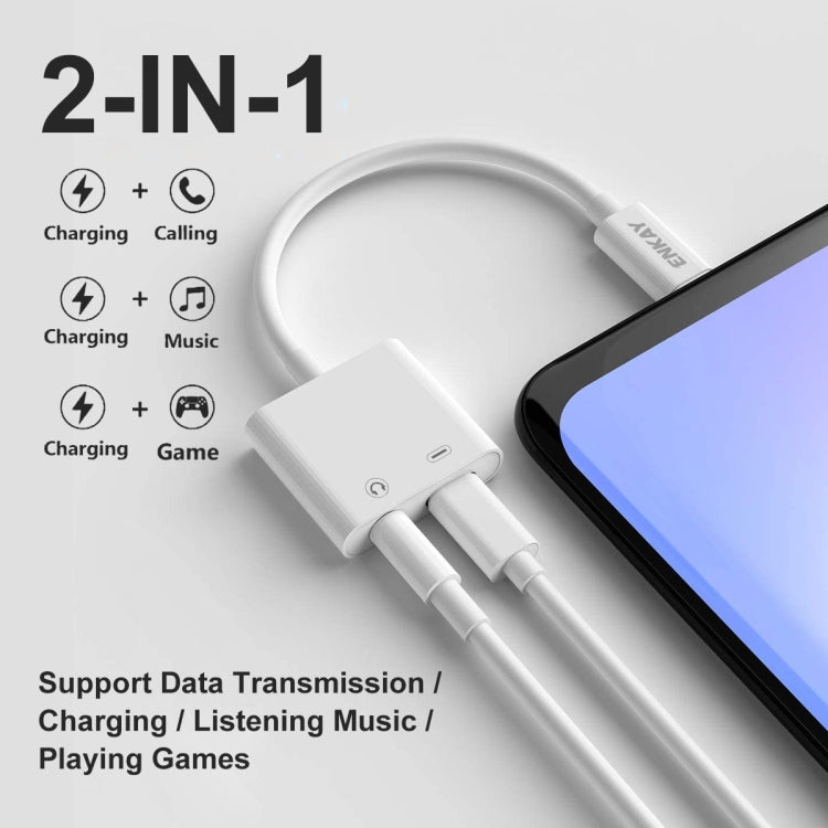 ENKAY ENK-AT106 USB-C / Type-C から 3.5mmオーディオ＋Type-C ヘッドフォン＆充電アダプターデータケーブル