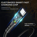 1.5m Spring Telescopic Mobile Phone Fast Charging Data Cable, USB to 8 Pin, USB to Type-C, USB to Micro USB