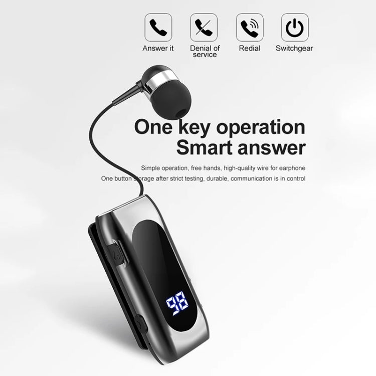 K55 伸縮ケーブル BT5.2 スマート インイヤー シングルスポーツイヤホン