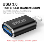 ENKAY ENK-AT110 8ピンオスからUSB 3.0メス アルミ合金OTGアダプター、ENK-AT110