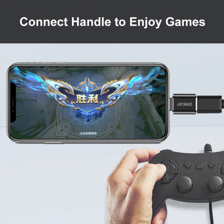ENKAY ENK-AT110 8ピンオスからUSB 3.0メス アルミ合金OTGアダプター、ENK-AT110