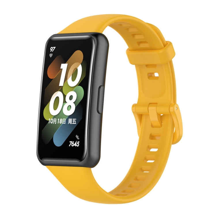 Solid Color Silicone Watch Band, For Huawei Band 7