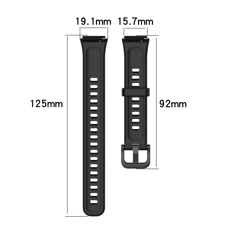 Solid Color Silicone Watch Band, For Huawei Band 7
