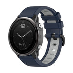 22mm Silicone Sports Two-Color Watch Band, For Garmin Fenix 5S, For Garmin Fenix 5S Plus