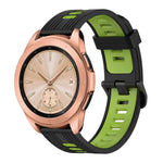 20mm 縦模様 ツートンカラー シリコンウォッチバンド、Samsung Galaxy Watch 42mm用、Samsung Gear Sport用、Samsung Gear S2 Classic用