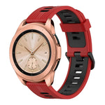 20mm 縦模様 ツートンカラー シリコンウォッチバンド、Samsung Galaxy Watch 42mm用、Samsung Gear Sport用、Samsung Gear S2 Classic用