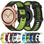 20mm 縦模様 ツートンカラー シリコンウォッチバンド、Samsung Galaxy Watch 42mm用、Samsung Gear Sport用、Samsung Gear S2 Classic用