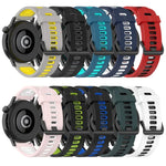 20mm 縦模様 ツートンカラー シリコンウォッチバンド、Samsung Galaxy Watch 42mm用、Samsung Gear Sport用、Samsung Gear S2 Classic用