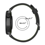 20mm 縦模様 ツートンカラー シリコンウォッチバンド、Samsung Galaxy Watch 42mm用、Samsung Gear Sport用、Samsung Gear S2 Classic用