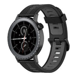 20mm 縦模様 ツートンカラー シリコンウォッチバンド、Samsung Galaxy Watch 42mm用、Samsung Gear Sport用、Samsung Gear S2 Classic用